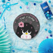 Cute Penguin Snow Dust and Sparkles Kids Birthday Papieren Bordje (Feest)