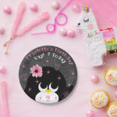 Cute Penguin Snow Dust and Sparkles Kids Birthday Papieren Bordje (Feest)