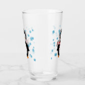 Cute Penguin & Snowflakes Glas (Rechts)