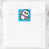 Cute Penguin Square Sticker (Tas)