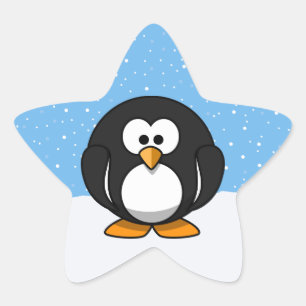 Cute Penguin Ster Sticker