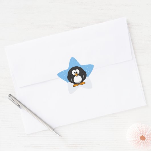 Cute Penguin Ster Sticker (Envelop)