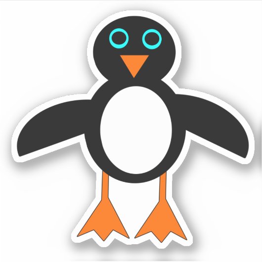Cute Penguin Sticker (Voorkant)