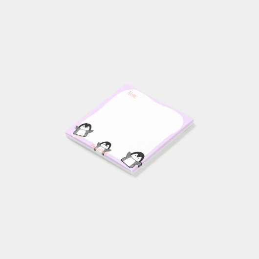 Cute Penguin Sticky Notes (Schuin)