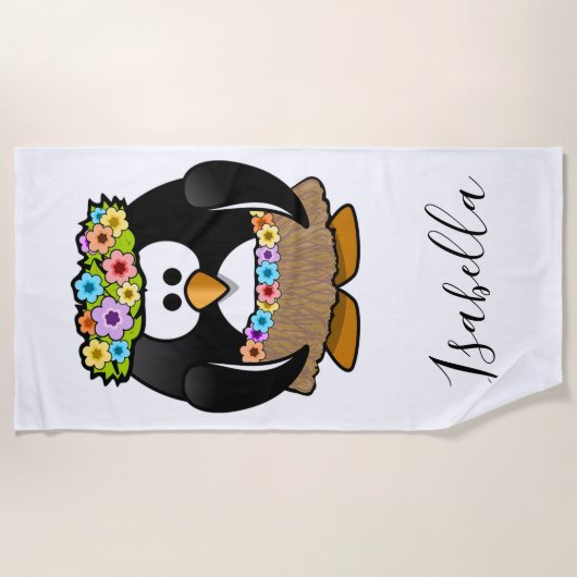 Cute Penguin Strandlaken (Voorkant)