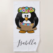 Cute Penguin Strandlaken (Voorkant)