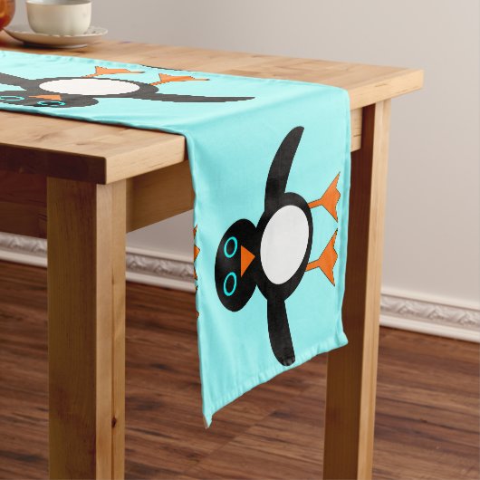 Cute Penguin Table Runner Korte Tafelloper (Voorbeeld)