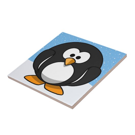 Cute Penguin Tegeltje (Zijkant)