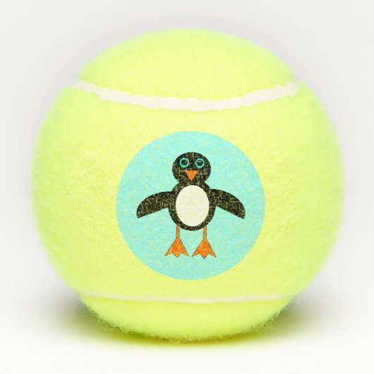 Cute Penguin Tennisballen (Achterkant)