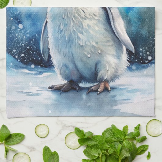 Cute Penguin Theedoek (Gevouwen)