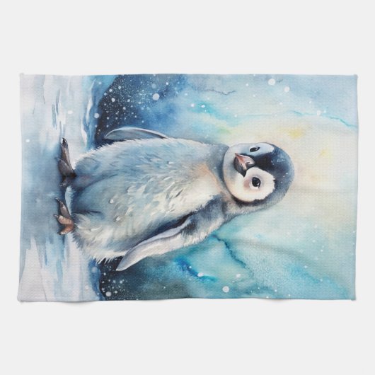 Cute Penguin Theedoek (Horizontaal)