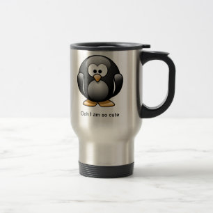 Cute Penguin Travel Mug Reisbeker