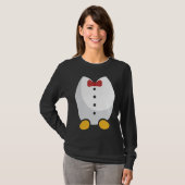 Cute Penguin Tuxedo Halloween Party Costume Idea T-shirt (Voorkant volledig)