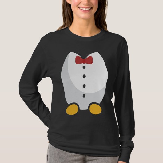 Cute Penguin Tuxedo Halloween Party Costume Idea T-shirt (Voorkant)