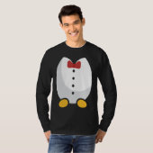 Cute Penguin Tuxedo Halloween Party Costume Idea T-shirt (Voorkant volledig)