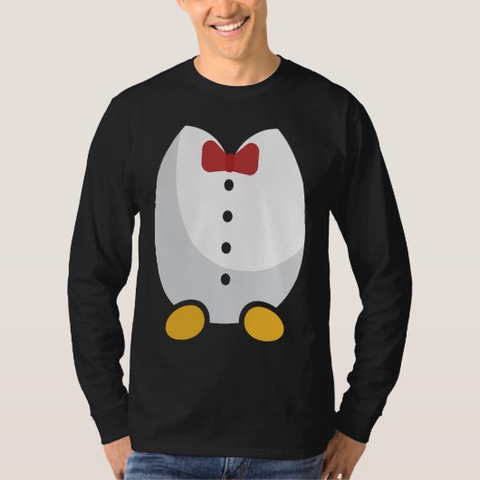 Cute Penguin Tuxedo Halloween Party Costume Idea T-shirt (Voorkant)