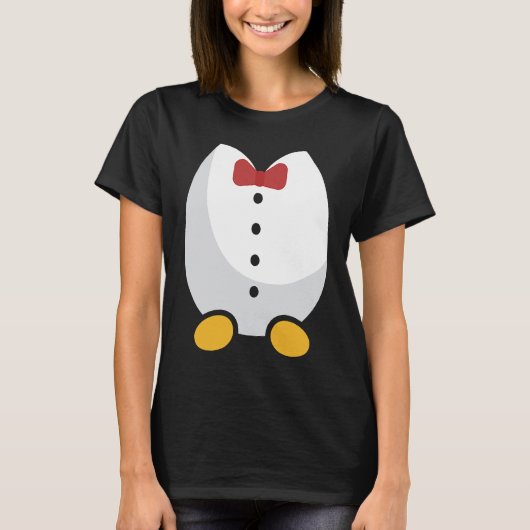 Cute Penguin Tuxedo Halloween Party Costume Idea T-shirt (Voorkant)