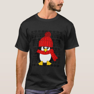 Cute Penguin Ugly KerstSweater Xmas Long Slee T-shirt