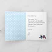 Cute Penguin Valentijnsdag Card (2) Kaart (Binnen)
