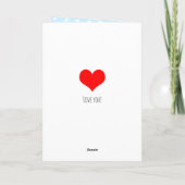 Cute Penguin Valentijnsdag Card Kaart (Achterkant)