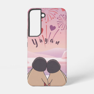 Cute Penguin Valentijnsdag Picknick Hoestelcase -  Samsung Galaxy Hoesje