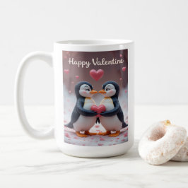 Cute Penguin Valentine Adorable Couple Love Koffiemok
