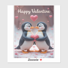Cute Penguin Valentine Adorable Couple Love Sticker