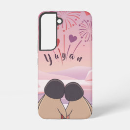 Cute Penguin Valentine Picnic Phone Case - Samsung Galaxy Hoesje