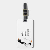 Cute Penguin, voeg details toe Bagagelabel (Voorkant verticaal)