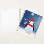 Cute Penguin w Red Santa Hat Kerstwinters Planner (Display)