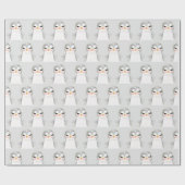 Cute Penguin Waterverf Modern Cadeaupapier (Vlak)