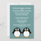 Cute Penguin Wedding Invitation Kaart (Voorkant)