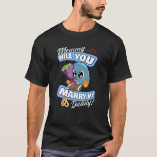 Cute Penguin Wedding Offer Mama zal je trouwen met T-shirt