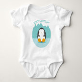 Cute Penguin Winter Cartoon Just Chillin Fun text Romper (Voorkant)