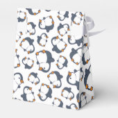 Cute Penguin Winter Kids Birthday Party Bedankdoosjes (Achterkant)