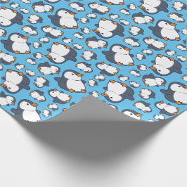 Cute Penguin Winter Kids Birthday Party Cadeaupapier