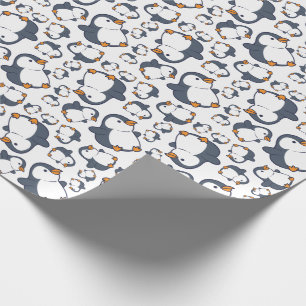 Cute Penguin Winter Kids Birthday Party Cadeaupapier