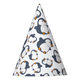 Cute Penguin Winter Kids Birthday Party Feesthoedjes