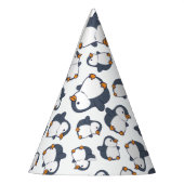 Cute Penguin Winter Kids Birthday Party Feesthoedjes (Links)