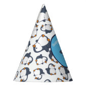 Cute Penguin Winter Kids Birthday Party Feesthoedjes (Links)