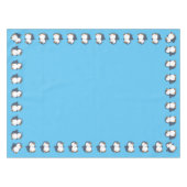 Cute Penguin Winter Kids Birthday Party Tafelkleed (Voorkant (Horizontaal))