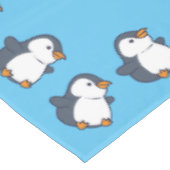 Cute Penguin Winter Kids Birthday Party Tafelkleed (Gekanteld)