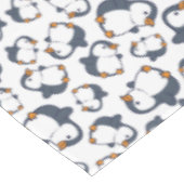 Cute Penguin Winter Kids Birthday Party Tafelkleed (Gekanteld)