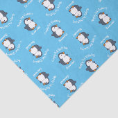 Cute Penguin Winter Kids Birthday Party Tissuepapier (Detail)