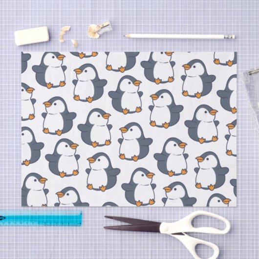 Cute Penguin Winter Kids Birthday Party Tissuepapier (Craft)