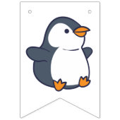 Cute Penguin Winter Kids Birthday Party Vlaggetjes (Eerste vlag)