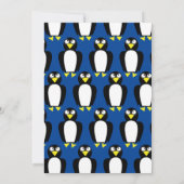 Cute Penguin Winter Kinder 1e verjaardag Kaart (Achterkant)