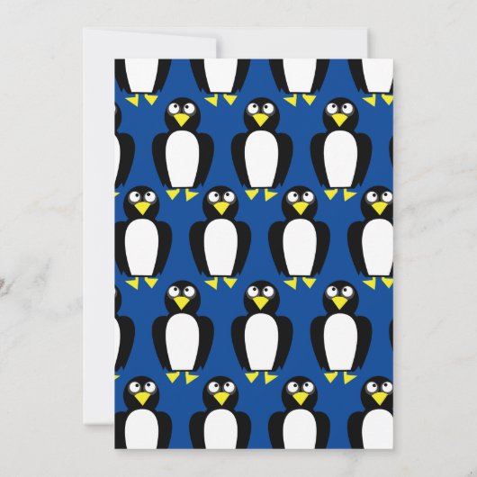 Cute Penguin Winter Kinder 1e verjaardag Kaart (Achterkant)