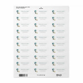 Cute Penguin Winter Return Address Etiket (Full Sheet)