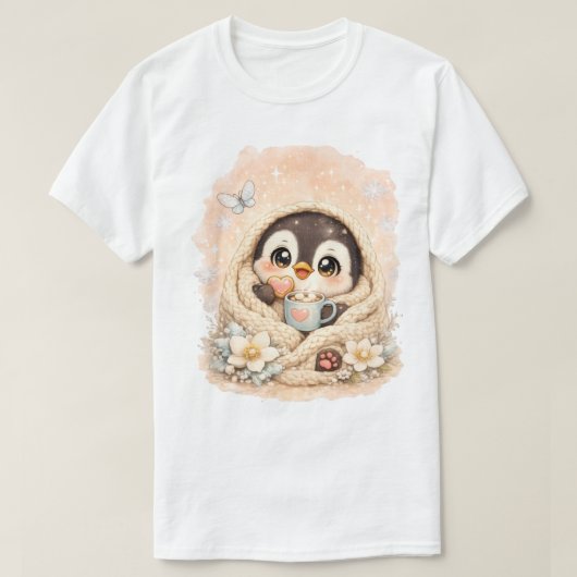 Cute Penguin Winter T-Shirt – Schattige Cozy Pengu (Design voorkant)
